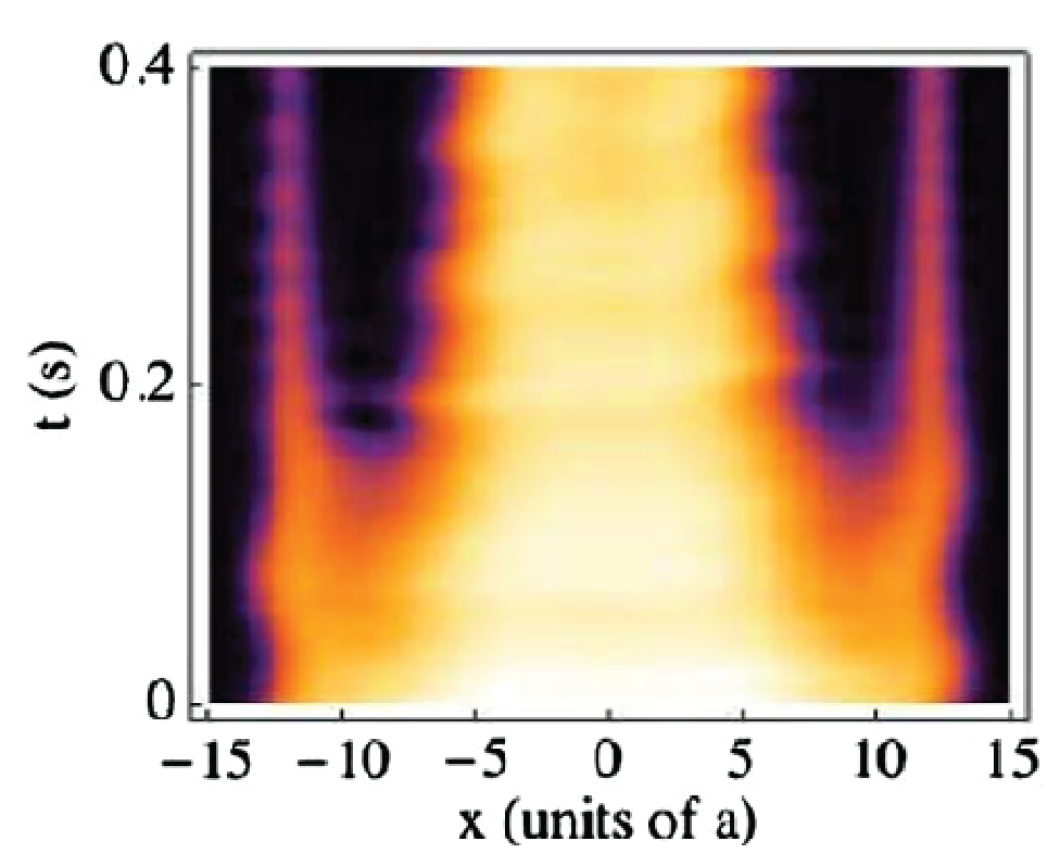 coherence profile of superfluid and Mott shells as a function of time