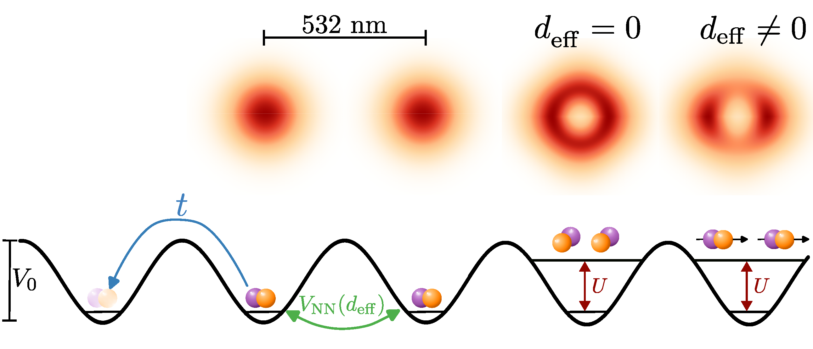 interaction processes in shielded molecule Hubbard model