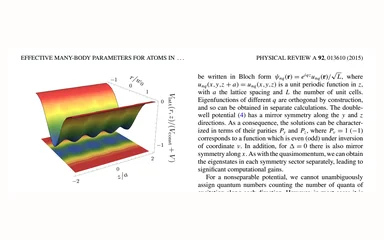 Representative figure for Effective many-body parameters for atoms in nonseparable Gaussian optical potentials