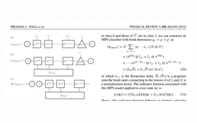 Representative figure for A tensor network discriminator architecture for classification of quantum data on quantum computers